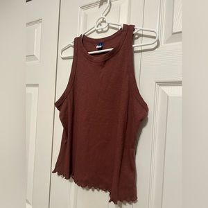 Old Navy Ribbed Tank Top With Scalloped Edge